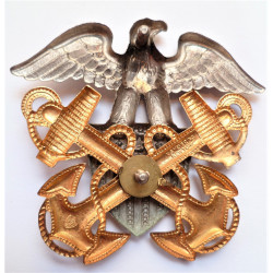 WWII US Navy Officers Hat Badge Made by N.S.MEYER INC