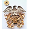 WWII US Navy officers Sterling hat badge Made by Vanguard N.Y.
