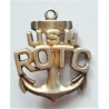 WWII US Navy ROTC Sterling Garrison Hat Badge
