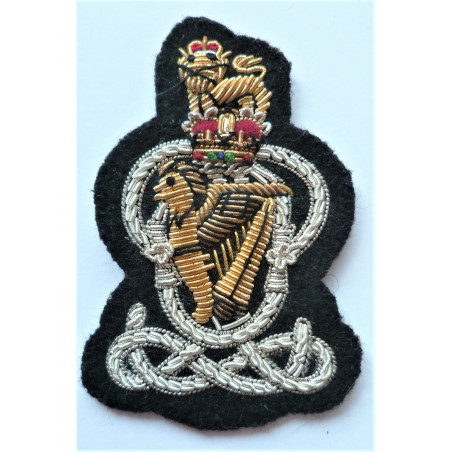 Queens Royal Hussars Bullion Cloth Cap Badge
