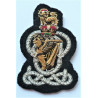 Queens Royal Hussars Bullion Cloth Cap Badge