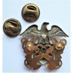 WW2 US Navy officers Sterling Garrison hat badge Clutch Pin