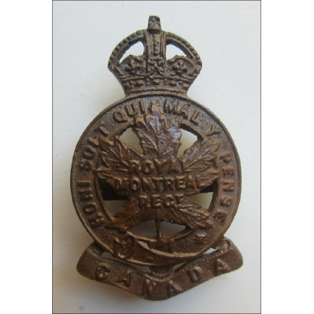 Royal Montreal Regiment of Canada Officers Cap Badge