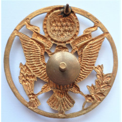 United States Army Enlisted Female Hat Badge Early Screw Back
