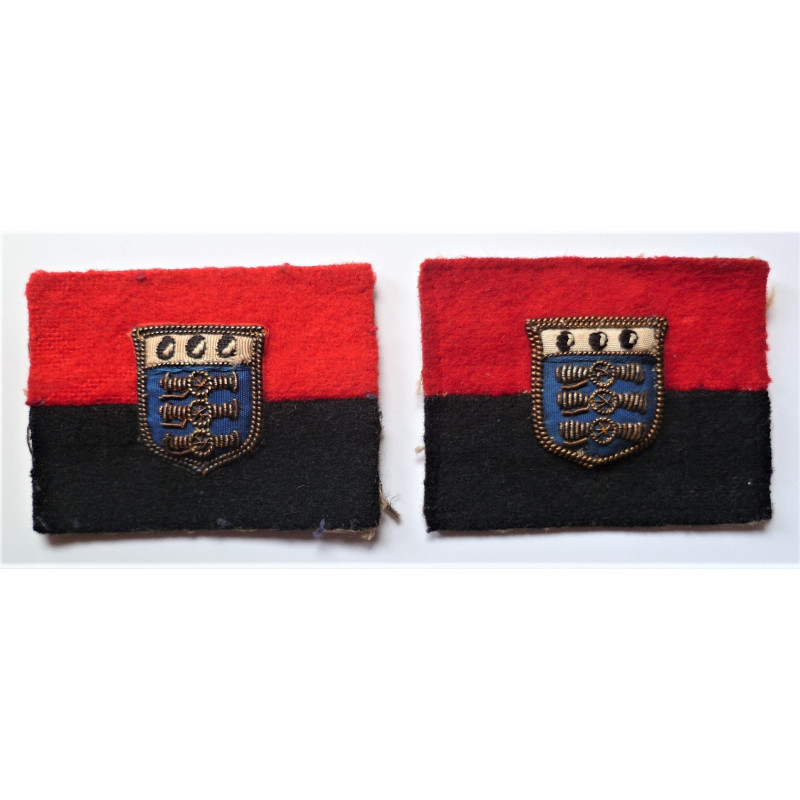 Pair War Office Staff Formation Cloth Patch Signs British Army WW2