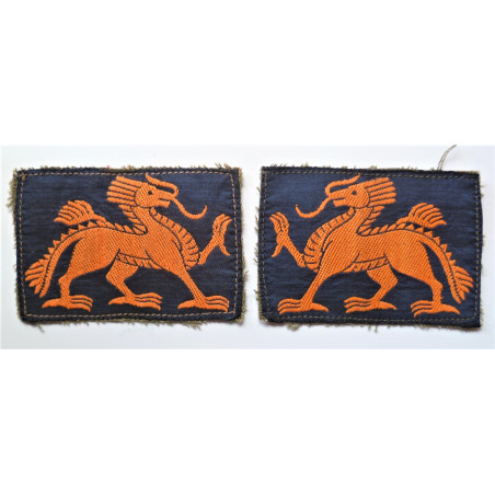 Pair 51st Independent Infantry Brigade Formation Signs Cloth Patch British Army