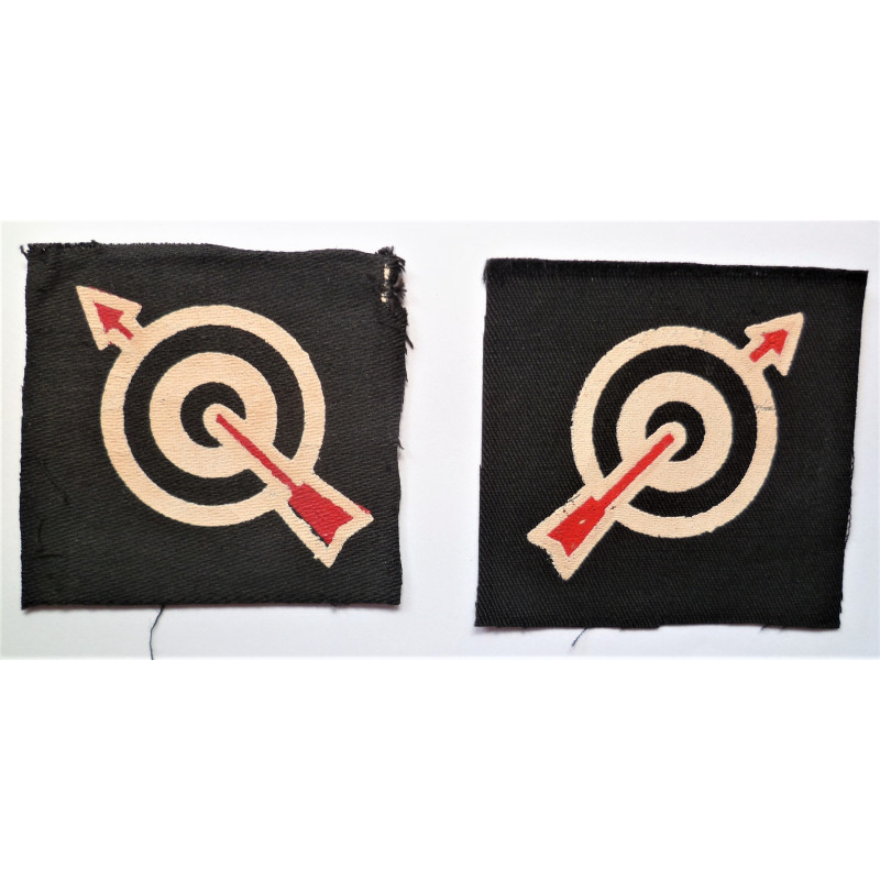 Pair 6th Anti-Aircraft Division Formation Sign Cloth Patch British Army