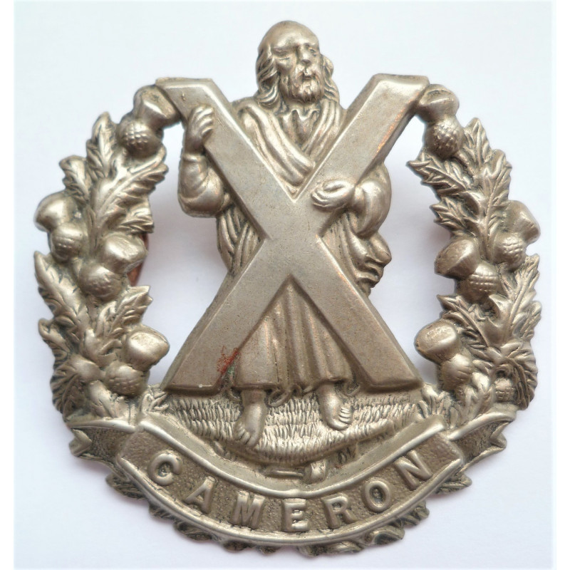 Queens Own Cameron Highlanders Cap/Glengarry Badge British Army WW1
