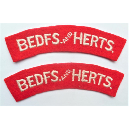 Pair Beds And Herts Cloth Shoulder Title