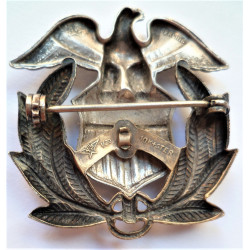 WWII US Maritime Service Sterling Silver Overseas Cap Badge