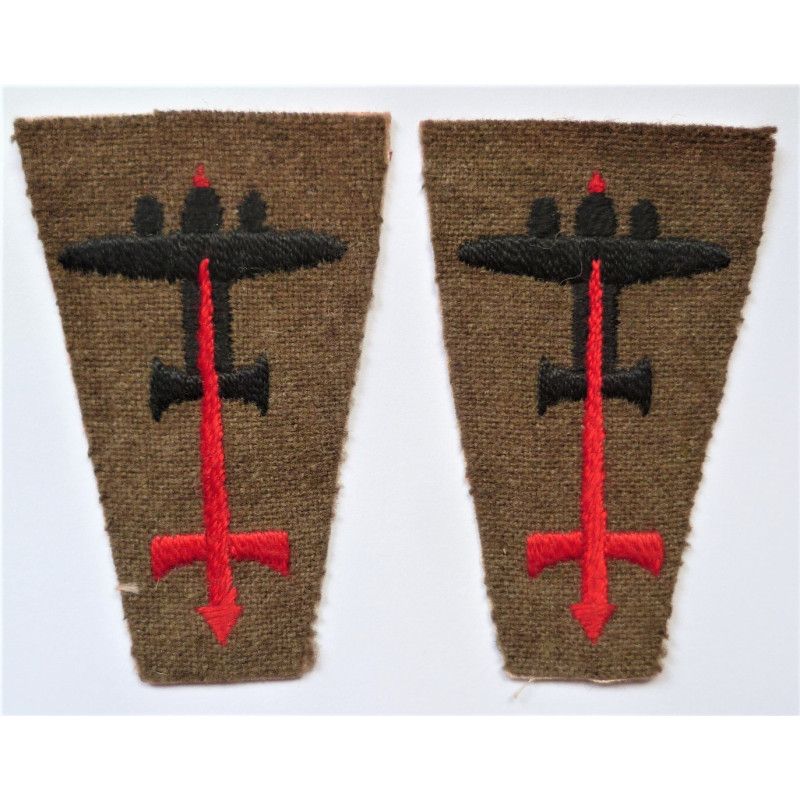 Pair 1st Anti Aircraft Formation Sign British Army WWII