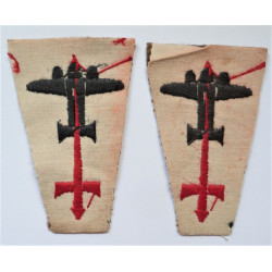 Pair 1st Anti Aircraft Formation Sign British Army WWII