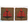 Pair 5th Anti Aircraft Division Formation Signs British Army WWII