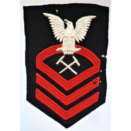 WWII United States Navy Chief Shipfitter Cloth Rating Patch Badge USN