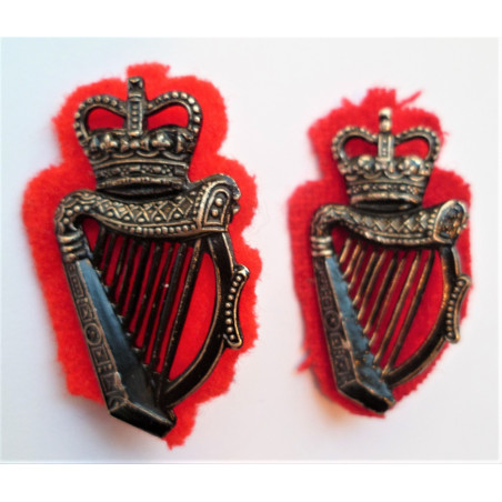 Pair Royal Ulster Constabulary Collar Badge RUC