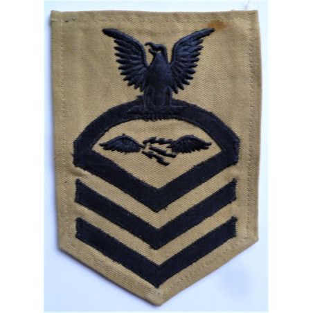 WWII US Navy Chief Aviation Radio Man Rating Badge insignia