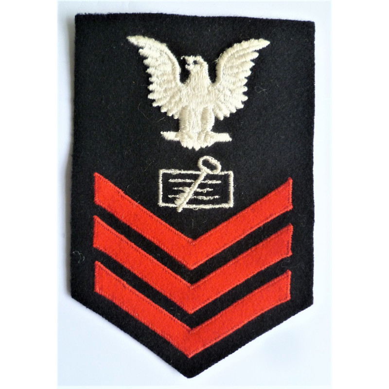 WWII US Navy Disbursing Clerk 1st Class Rating Badge insignia