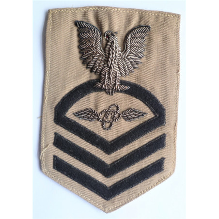 WWII US Navy Electronics Aviation Bullion Badge Branch insignia USN Rating