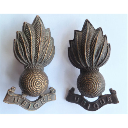 Pair WW2 Officers Bronze Collar Badges
