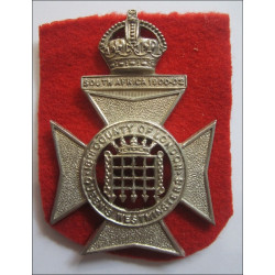 16th County of London, Queens Westminster Rifles White Metal Officers Cap Badge