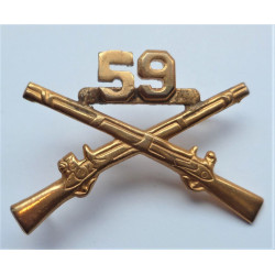 United States Army 59th Infantry Regiment Officers Collar Insignia Device US