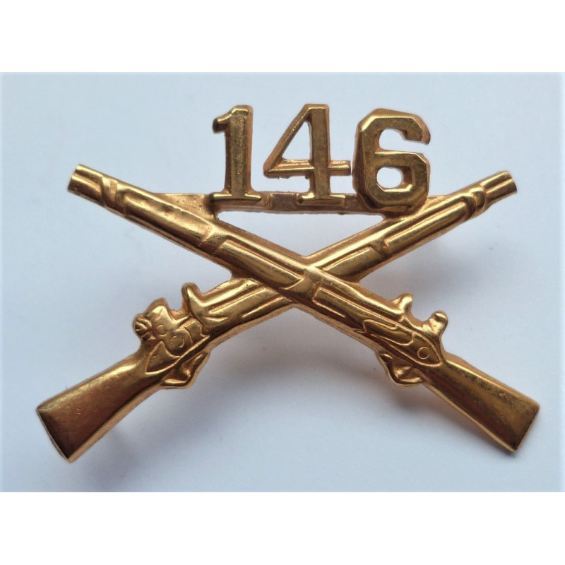 United States Army 146th Infantry Regiment Officers Collar Insignia Device US