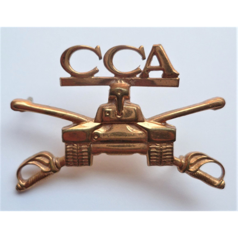 United States Army CCA Armoured Cavalry Regiment Officers Collar Insignia Devic