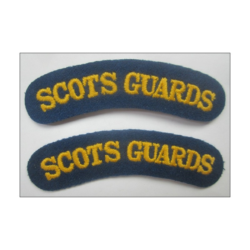 Pair of Scots Guards Cloth Shoulder Titles