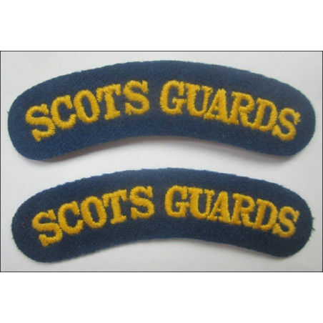 Pair of Scots Guards Cloth Shoulder Titles