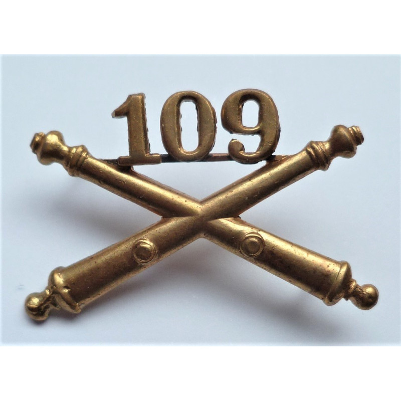 United States 109th Field Artillery Officers Collar Insignia Device