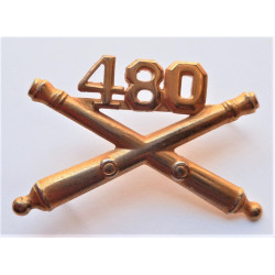 United States 480th Field Artillery Officers Collar Insignia Device