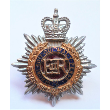 Royal Army Service Corps Officers Cap Badge Queens Crown