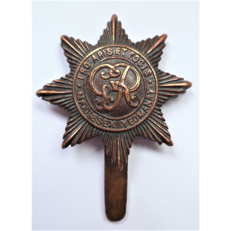 WW1 Middlesex Yeomanry Cap Badge George V