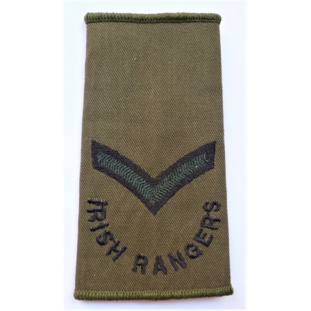 Irish Rangers Lance Corporal Rank Badge Shoulder Title