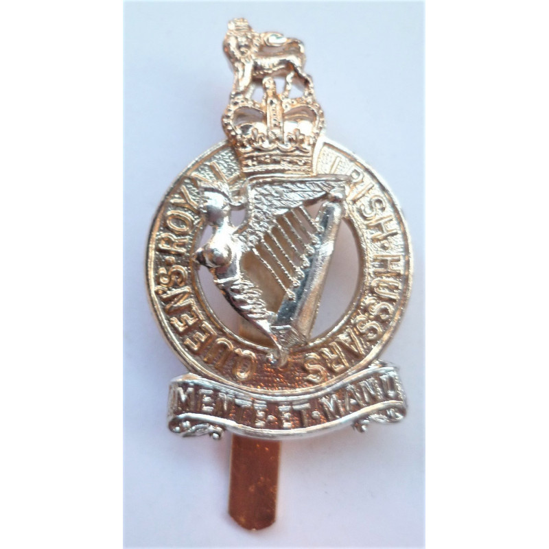 The Queens Royal Irish Hussars Cap Badge Staybrite 1st pattern