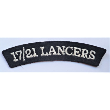 17/21st Lancers Cloth Shoulder Title Patch