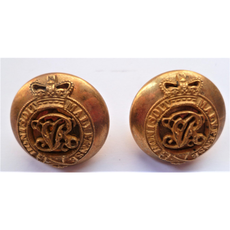 2 x Victorian Colonels/Brigadier Gilt Button 23mm