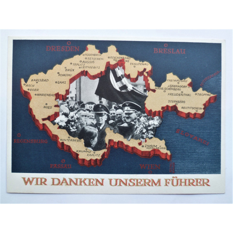 WW2 German Wir Danken Unserm Fuhrer Postcard