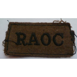 WW2 Royal Army Ordnance Corps Slip On Shoulder Title