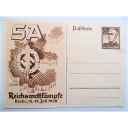 WW2 German SA Reichswettkampf Postcard
