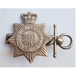 13th Hussars Sterling Silver Victorian Sweetheart Brooch 1898