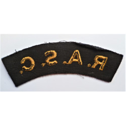 Royal Army Service Corps Cloth Shoulder Title RASC