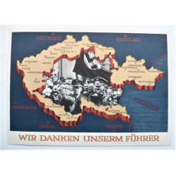WWII German Wir Danken Unserm Fuhrer Postcard