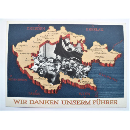WWII German Wir Danken Unserm Fuhrer Postcard