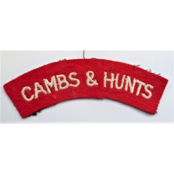 Cambridgeshire & Huntingdonshire Army Cadet Force Cloth Shoulder Title