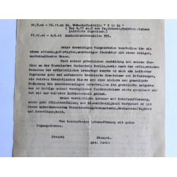 WW2 German U-Boat documents Lieutenant Heinrich Kassens