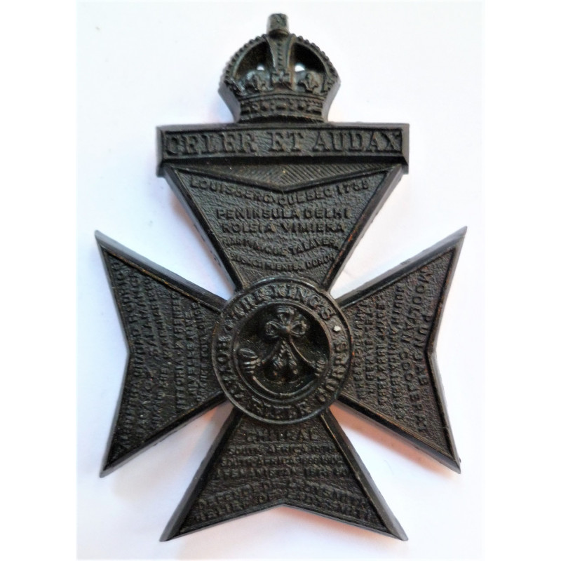 King's Royal Rifle Corps Economy Cap Badge