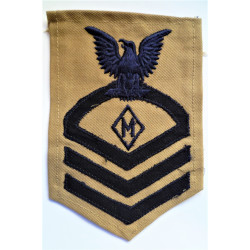 WW2 US Navy M Mail Trade Rating Badge