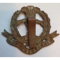 WW1 Middlesex Regiment Economy All Brass Cap Badge