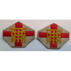Pair Home Counties Brigade Cloth Formation Sign British Army